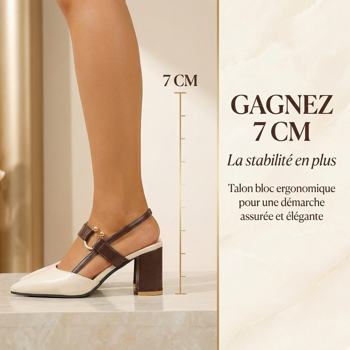 Sandale Roma - Élégance et Confort Orthopedia, 7cm de Hauteur sans Douleur