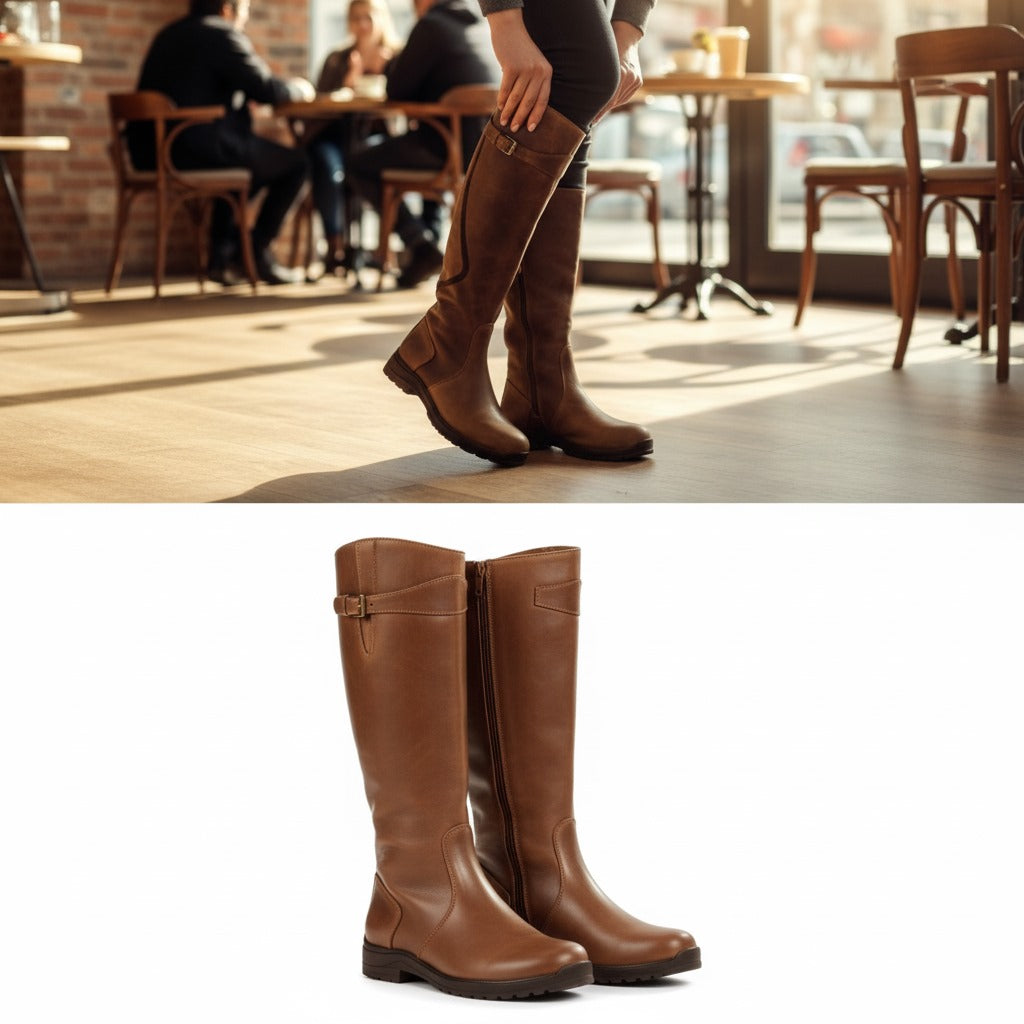 Bottes Cuir Sangle Eleanor (Nouvelle Collection)